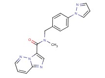 N-methyl-N-[4-(1H-pyrazol-1-yl)benzyl]imidazo[1,2-b]pyridazine-3-carboxamide