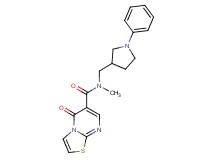 N-methyl-5-oxo-N-[(1-phenyl-3-pyrrolidinyl)methyl]-5H-[1,3]thiazolo[3,2-a]pyrimidine-6-carboxamide