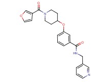 3-{[1-(3-furoyl)-4-piperidinyl]oxy}-N-(3-pyridinylmethyl)benzamide