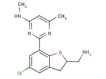 2-[2-(aminomethyl)-5-chloro-2,3-dihydro-1-benzofuran-7-yl]-N,6-dimethylpyrimidin-4-amine