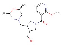 {(3R*,4R*)-4-{[(2R*,6S*)-2,6-dimethylmorpholin-4-yl]methyl}-1-[(2-methoxypyridin-3-yl)carbonyl]pyrrolidin-3-yl}methanol