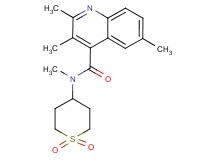 N-(1,1-dioxidotetrahydro-2H-thiopyran-4-yl)-N,2,3,6-tetramethyl-4-quinolinecarboxamide