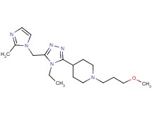 4-{4-ethyl-5-[(2-methyl-1H-imidazol-1-yl)methyl]-4H-1,2,4-triazol-3-yl}-1-(3-methoxypropyl)piperidine