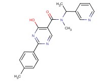 4-hydroxy-N-methyl-2-(4-methylphenyl)-N-(1-pyridin-3-ylethyl)pyrimidine-5-carboxamide