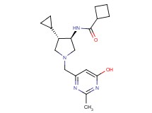 N-{rel-(3R,4S)-4-cyclopropyl-1-[(6-hydroxy-2-methyl-4-pyrimidinyl)methyl]-3-pyrrolidinyl}cyclobutanecarboxamide dihydrochloride