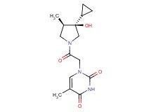 1-{2-[(3R*,4R*)-3-cyclopropyl-3-hydroxy-4-methyl-1-pyrrolidinyl]-2-oxoethyl}-5-methyl-2,4(1H,3H)-pyrimidinedione