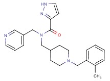 N-{[1-(2-methylbenzyl)piperidin-4-yl]methyl}-N-(pyridin-3-ylmethyl)-1H-pyrazole-3-carboxamide