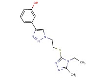 3-(1-{2-[(4-ethyl-5-methyl-4H-1,2,4-triazol-3-yl)thio]ethyl}-1H-1,2,3-triazol-4-yl)phenol
