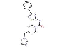 4-(1H-imidazol-1-ylmethyl)-N-(3-phenyl-1,2,4-thiadiazol-5-yl)piperidine-1-carboxamide