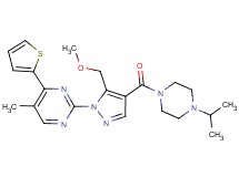 2-[4-[(4-isopropyl-1-piperazinyl)carbonyl]-5-(methoxymethyl)-1H-pyrazol-1-yl]-5-methyl-4-(2-thienyl)pyrimidine