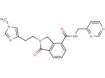2-[2-(1-methyl-1H-imidazol-4-yl)ethyl]-1-oxo-N-(pyrimidin-4-ylmethyl)isoindoline-4-carboxamide