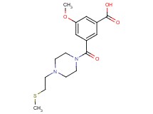 3-methoxy-5-({4-[2-(methylthio)ethyl]piperazin-1-yl}carbonyl)benzoic acid
