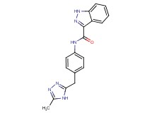 N-{4-[(5-methyl-4H-1,2,4-triazol-3-yl)methyl]phenyl}-1H-indazole-3-carboxamide