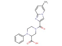 4-[(6-methylimidazo[1,2-a]pyridin-2-yl)carbonyl]-1-phenyl-2-piperazinecarboxylic acid