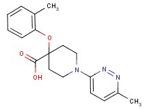 4-(2-methylphenoxy)-1-(6-methylpyridazin-3-yl)piperidine-4-carboxylic acid