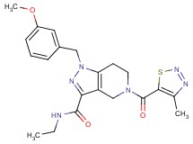 N-ethyl-1-(3-methoxybenzyl)-5-[(4-methyl-1,2,3-thiadiazol-5-yl)carbonyl]-4,5,6,7-tetrahydro-1H-pyrazolo[4,3-c]pyridine-3-carboxamide