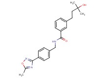 3-(3-hydroxy-3-methylbutyl)-N-[4-(5-methyl-1,2,4-oxadiazol-3-yl)benzyl]benzamide
