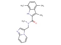 N-(imidazo[1,2-a]pyridin-3-ylmethyl)-N,3,4,7-tetramethyl-1H-indole-2-carboxamide