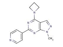 4-azetidin-1-yl-1-methyl-6-pyridin-4-yl-1H-pyrazolo[3,4-d]pyrimidine