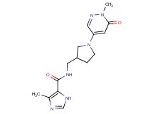 4-methyl-N-{[1-(1-methyl-6-oxo-1,6-dihydro-4-pyridazinyl)-3-pyrrolidinyl]methyl}-1H-imidazole-5-carboxamide