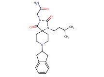2-[8-(2,3-dihydro-1H-inden-2-yl)-1-(3-methylbutyl)-2,4-dioxo-1,3,8-triazaspiro[4.5]dec-3-yl]acetamide