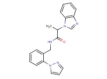 2-(1H-benzimidazol-1-yl)-N-[2-(1H-pyrazol-1-yl)benzyl]propanamide