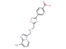 4-[5-({[(8-methylimidazo[1,2-a]pyridin-3-yl)methyl]amino}methyl)-1,2,4-oxadiazol-3-yl]benzoic acid