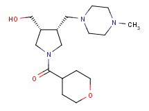 [(3R*,4R*)-4-[(4-methyl-1-piperazinyl)methyl]-1-(tetrahydro-2H-pyran-4-ylcarbonyl)-3-pyrrolidinyl]methanol