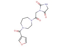 3-{2-[4-(3-furoyl)-1,4-diazepan-1-yl]-2-oxoethyl}-2,4-imidazolidinedione