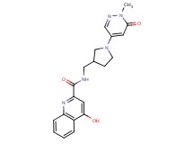4-hydroxy-N-{[1-(1-methyl-6-oxo-1,6-dihydro-4-pyridazinyl)-3-pyrrolidinyl]methyl}-2-quinolinecarboxamide