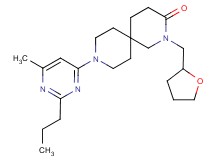 9-(6-methyl-2-propylpyrimidin-4-yl)-2-(tetrahydrofuran-2-ylmethyl)-2,9-diazaspiro[5.5]undecan-3-one