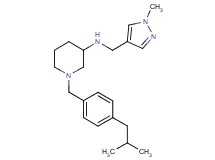 1-(4-isobutylbenzyl)-N-[(1-methyl-1H-pyrazol-4-yl)methyl]-3-piperidinamine