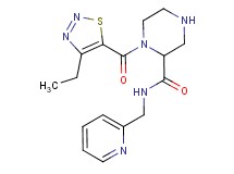 1-[(4-ethyl-1,2,3-thiadiazol-5-yl)carbonyl]-N-(2-pyridinylmethyl)-2-piperazinecarboxamide