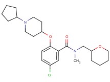 5-chloro-2-[(1-cyclopentyl-4-piperidinyl)oxy]-N-methyl-N-(tetrahydro-2H-pyran-2-ylmethyl)benzamide