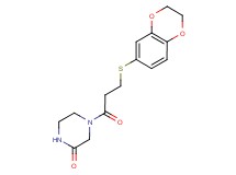 4-[3-(2,3-dihydro-1,4-benzodioxin-6-ylthio)propanoyl]piperazin-2-one