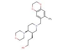 3-{(3R*,4S*)-1-[(7-methyl-2,3-dihydro-1,4-benzodioxin-6-yl)methyl]-4-morpholin-4-ylpiperidin-3-yl}propan-1-ol