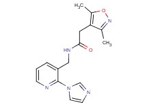2-(3,5-dimethylisoxazol-4-yl)-N-{[2-(1H-imidazol-1-yl)pyridin-3-yl]methyl}acetamide