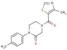 1-(4-methylphenyl)-4-[(4-methyl-1,3-thiazol-5-yl)carbonyl]-2-piperazinone