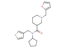 N-cyclopentyl-1-(2-furylmethyl)-N-(3-thienylmethyl)-3-piperidinecarboxamide