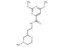 2,6-dimethoxy-N-[2-(4-methylmorpholin-2-yl)ethyl]pyrimidine-4-carboxamide