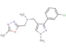 1-[3-(3-chlorophenyl)-1-methyl-1H-pyrazol-4-yl]-N-methyl-N-[(5-methyl-1,3,4-oxadiazol-2-yl)methyl]methanamine