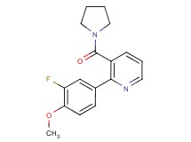 2-(3-fluoro-4-methoxyphenyl)-3-(pyrrolidin-1-ylcarbonyl)pyridine