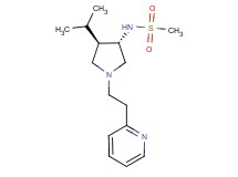 N-{(3S*,4R*)-4-isopropyl-1-[2-(2-pyridinyl)ethyl]-3-pyrrolidinyl}methanesulfonamide