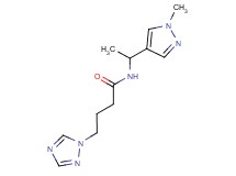 N-[1-(1-methyl-1H-pyrazol-4-yl)ethyl]-4-(1H-1,2,4-triazol-1-yl)butanamide