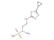 N-{2-[(5-cyclopropyl-1,3,4-oxadiazol-2-yl)amino]ethyl}-N-methylmethanesulfonamide