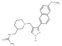 N-[(1-{[3-(6-methoxy-2-naphthyl)-1H-pyrazol-4-yl]methyl}-3-piperidinyl)methyl]acetamide
