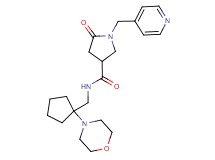 N-[(1-morpholin-4-ylcyclopentyl)methyl]-5-oxo-1-(pyridin-4-ylmethyl)pyrrolidine-3-carboxamide