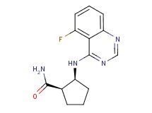 (1R*,2S*)-2-[(5-fluoroquinazolin-4-yl)amino]cyclopentanecarboxamide