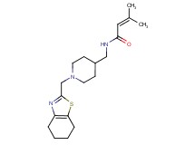 3-methyl-N-{[1-(4,5,6,7-tetrahydro-1,3-benzothiazol-2-ylmethyl)piperidin-4-yl]methyl}but-2-enamide