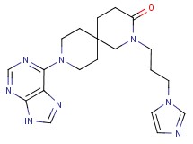 2-[3-(1H-imidazol-1-yl)propyl]-9-(9H-purin-6-yl)-2,9-diazaspiro[5.5]undecan-3-one